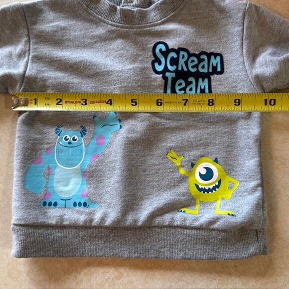 Disney Baby Monsters Inc Scream Team Sweatshirt Sz 0-3 months - Picture 9 of 9